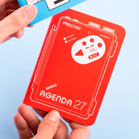 AGENDA MONOBLOCK 2027 - MINIMA STEREO - SEMANAL 9 X 12,5 CM