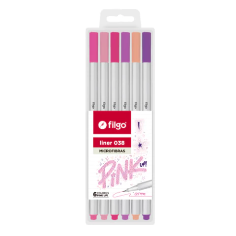 MICROFIBRA FILGO PINK PUNTA EXTRA FINA 0.4MM X 6