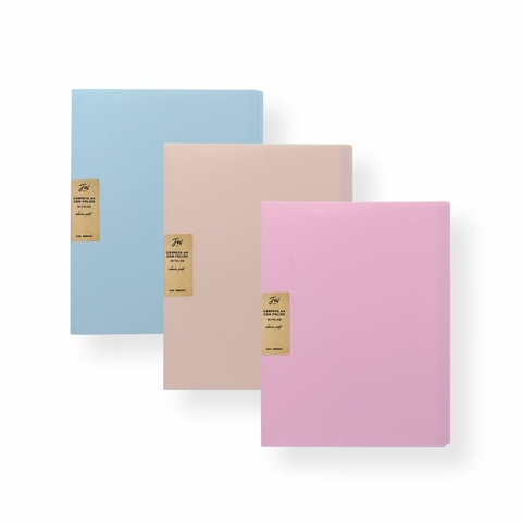CARPETA CON FOLIOS FW A4 PASTEL X 30