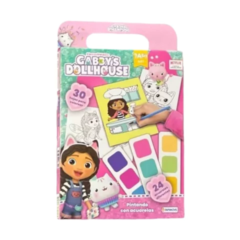 PINTANDO CON ACUARELAS GABBY DOLLHOUSE TAPIMOVIL
