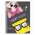 CUADERNO MOOVING SIMONES & BOB ESPONJA UNIVERSITARIO A4 TAPA DURA 120 HOJAS RAYADO