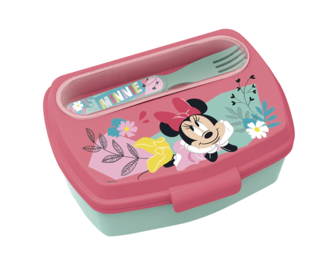 SANDWICHERA WABRO MINNIE MOUSE RECTANGULAR C/CUBIERTOS