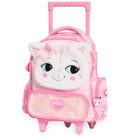 MOCHILA MOOVING - QUITAPESARES KINDER LOVELY CAT 10 LITROS C/CARRO