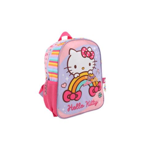 MOCHILA WABRO - HELLO KITTY GOOD VIBES ROSA - ESPALDA 12"