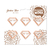 PAPER CLIPS MOOVING GOLDEN ROSE DIAMOND X 6