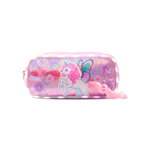 CARTUCHERA FOOTY - UNICORN WINGS VIOLETA - 2 CIERRES CON LUZ