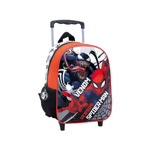 MOCHILA WABRO - SPIDERMAN VERSUS VENOM ROJO - 12" CARRO
