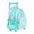 MOCHILA FOOTY - SUPER HEART AZUL CON LUZ - 18" CARRO - comprar online