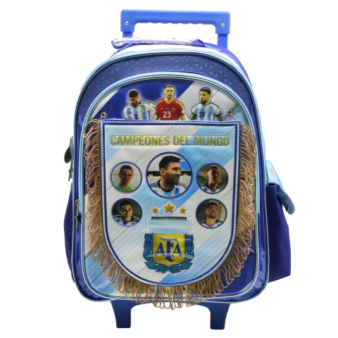 MOCHILA CRESKO AFA SELECCION ARGENTINA CON BANDERIN 16" CON CARRO