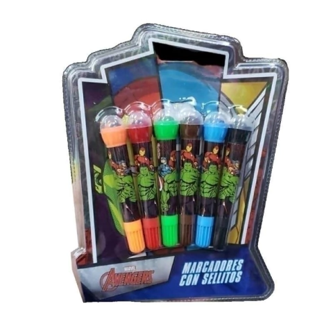 MARCADORES CON SELLITO CRESKO AVENGERS X 6