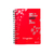 CUADERNO 21X28 MARGARITA OFICIAL TAPA DURA ROJO 100 HOJAS RAYADAS