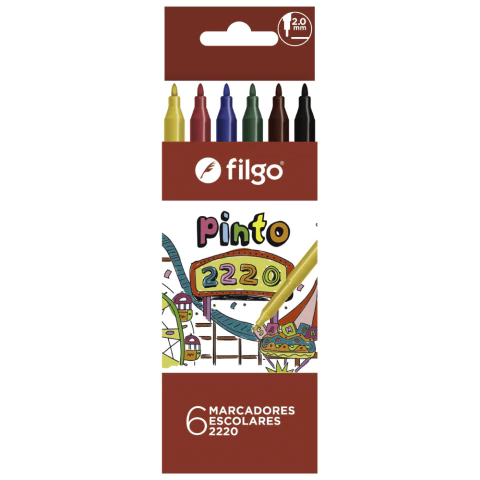 MARCADOR FILGO ESCOLAR 2220 X 6