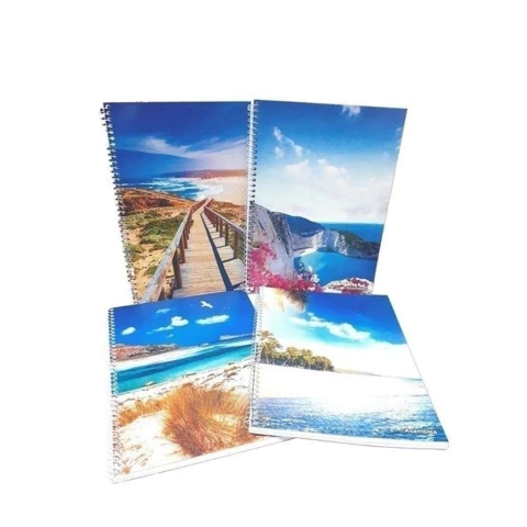 CUADERNILLO UNIVERSITARIO LEYSA RAYADO TAPA FLEXIBLE PAISAJES A4 80 HOJAS