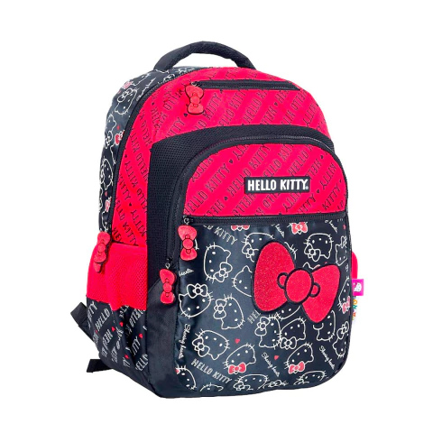MOCHILA WABRO HELLO KITTY - MOÑO ROJO- 18" - comprar online