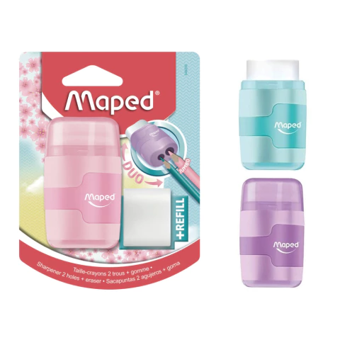 SACAPUNTAS-GOMA MAPED CONNECT PASTEL BLISTER