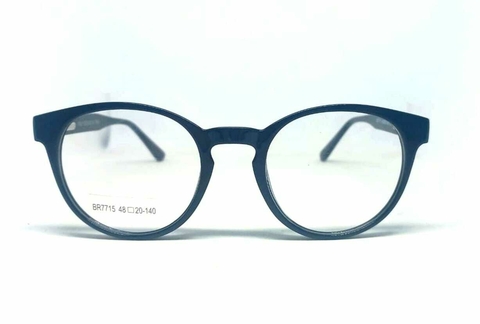 Óculos de Grau Acetato Preto Redondo BR7715