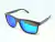 Óculos de Sol Azul Espelhado Acetato Preto Citrine P355