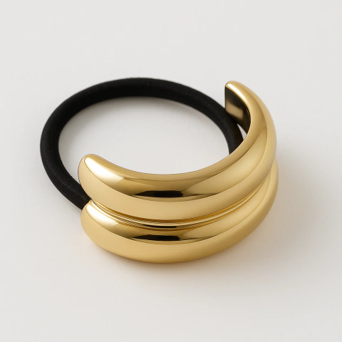 Presilha Elástico de Cabelo Metal Duplo - comprar online