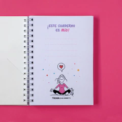 Cuaderno A5 liso "Al mal tiempo Buenos Mates" (violeta) - comprar online