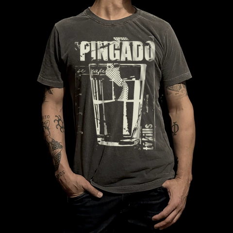 Malha Premium Pingado - camiseta dupla face - duas em uma.
