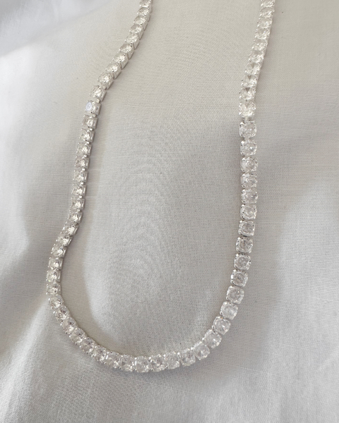 Choker riviera cristal b. prata
