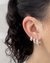 Argola tubo com zircônia b. prata