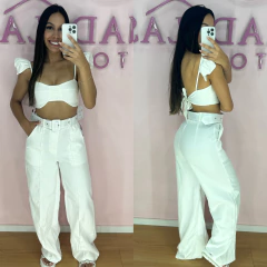 Calça alfaiataria cinto (0863) - comprar online