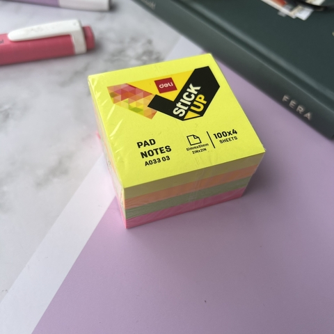 Mini Taco Notas Adhesivas Colores Fluo - DELI