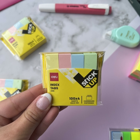 Banderitas Adhesivas de Papel x 4 Col. Pastel - DELI