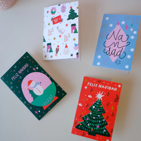 Pack x 4 Tarjetas Navideñas - Watermelon