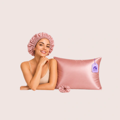 Kit Enrulula Satén (Funda Satén + Cofia + Scrunchie)