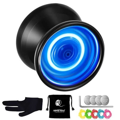 Magicyoyo Y02 Aurora Ioiô luz led Profissional Rolamento Alumínio + Luva + Bolsa