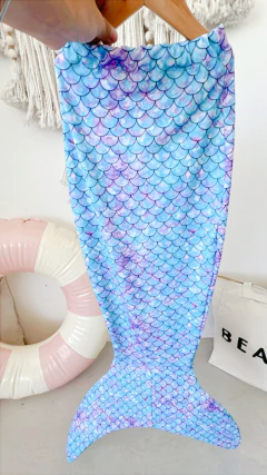 Conjunto Sirena (Cola + Top + Bombi) Aqua - De la Guarda