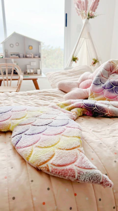 MANTA POLAR SIRENA GLOW - (Rosa) - tienda online