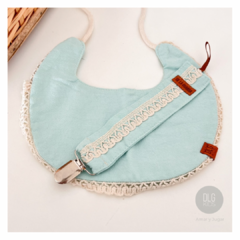 Babero Hola Bonita + Portachupete (Verde) - comprar online