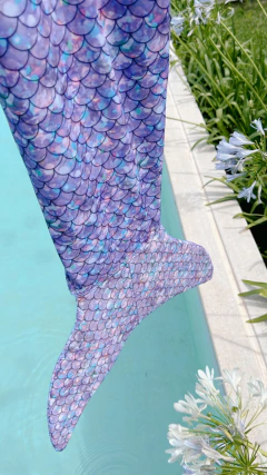 Conjunto Sirena (Cola + Top + Bombi) Lila - De la Guarda