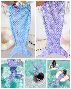 Imagen de Conjunto Sirena (Cola + Top + Bombi) Lila