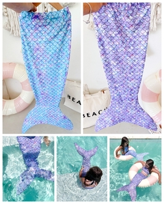 Imagen de Conjunto Sirena (Cola + Top + Bombi) Rosa