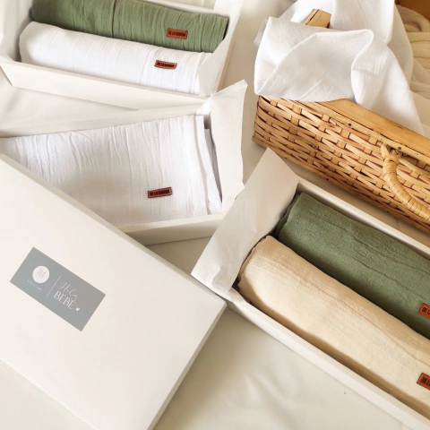 MANTITAS DE GASA DE ALGODON Pack x2