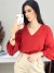 Blusa Viscose Manga Comprida Terracota - Juliana - comprar online