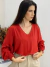 Blusa Viscose Manga Comprida Terracota - Juliana