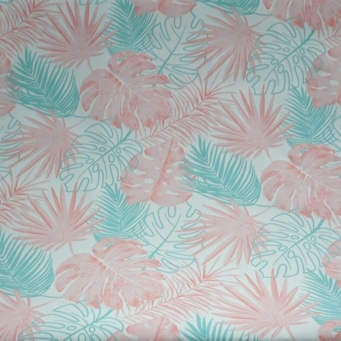 Gabardina hoja coral aqua