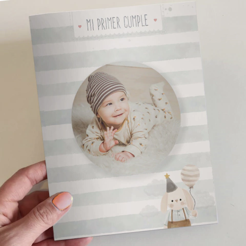 Mini Libro Premium 15x20 - 3 Hojas Bebé