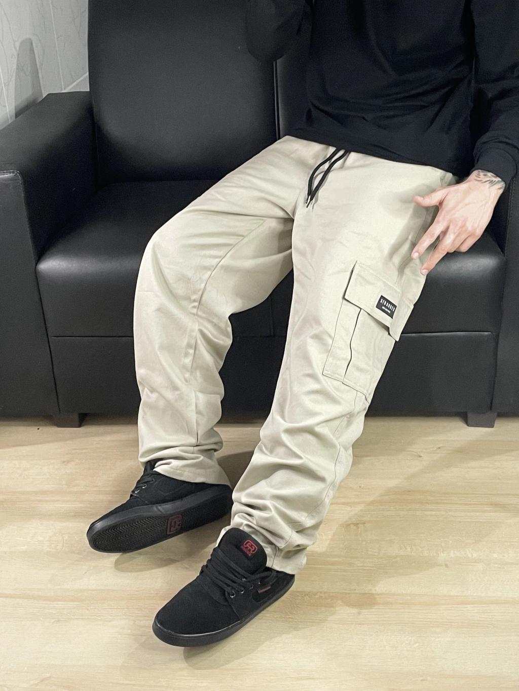 Calça Cargo Reta Stranger “Mirage” Areia