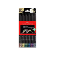 Lápices de colores Faber Castell super soft metálicos por 12