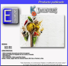 VIDRIO TEMPLADO DECORATIVO 90x65cm Mod. 5016 - comprar online