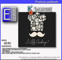 VIDRIO TEMPLADO DECORATIVO 90x65cm Mod. 6009 - comprar online