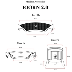 BJÖRN 100 - ASADOR FUEGOS JL - ESTILO XXI - Cocinas y Campanas