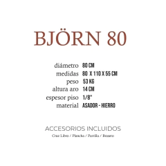 BJÖRN 80 - ASADOR FUEGOS JL en internet