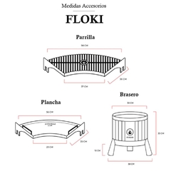 FLOKY - ASADOR CARRO FUEGOS JL - ESTILO XXI - Cocinas y Campanas